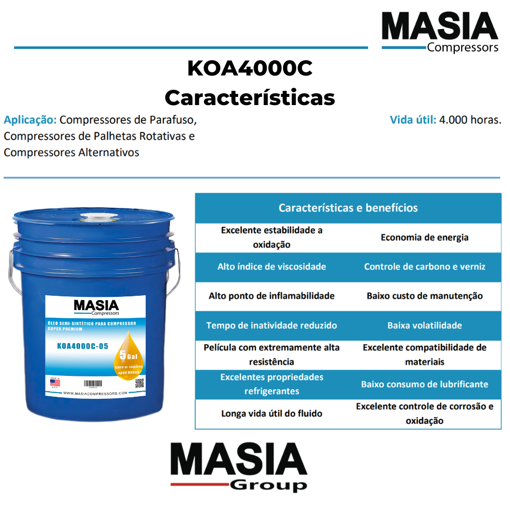 Roto H Plus Lubrificante Compativel com Atlas Copco - 1 gal