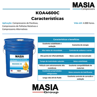 1310 2019 85 Lubrificante Compativel com Atlas Copco - 6 gal