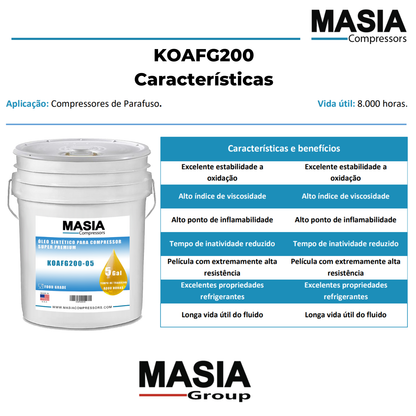 1630 0542 00 FG Lubrificante Compativel com Atlas Copco - 5 gal