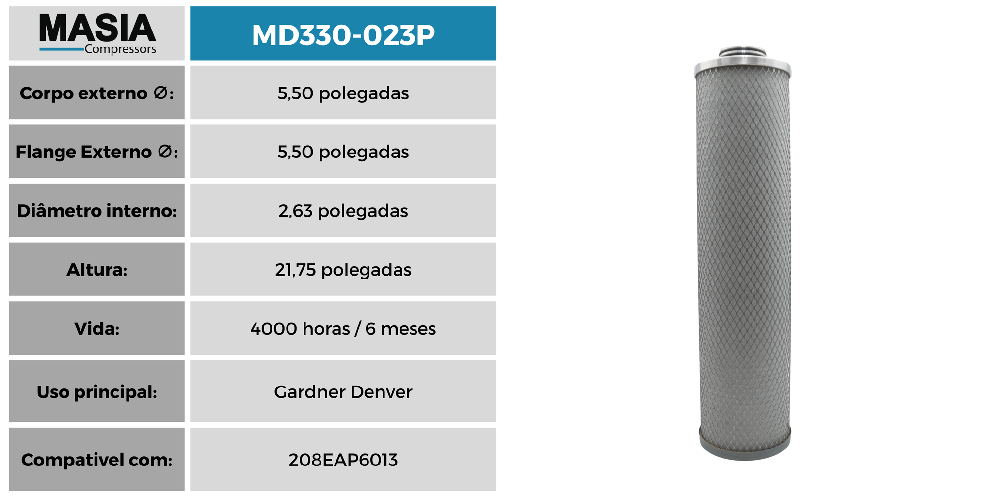 S138D0383 Filtro Separador Compativel con United Air Filter