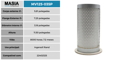 22402226 Separador de Ár/Oleo Compativel con Ingersoll Rand