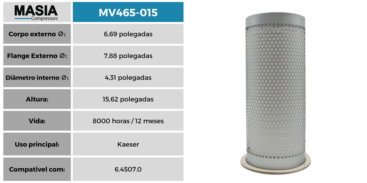 10452250 Separador de Ár/Oleo Compativel con Elgi