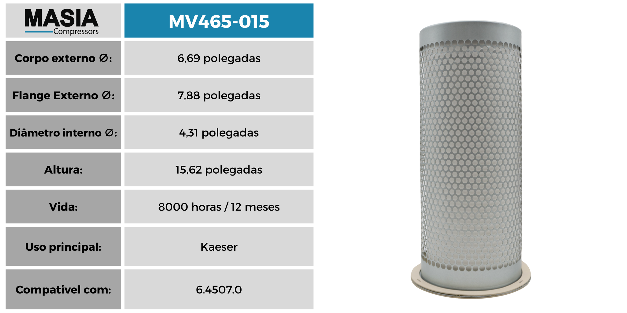 2205-4065-19 Filtro Separador Compativel con Chicago