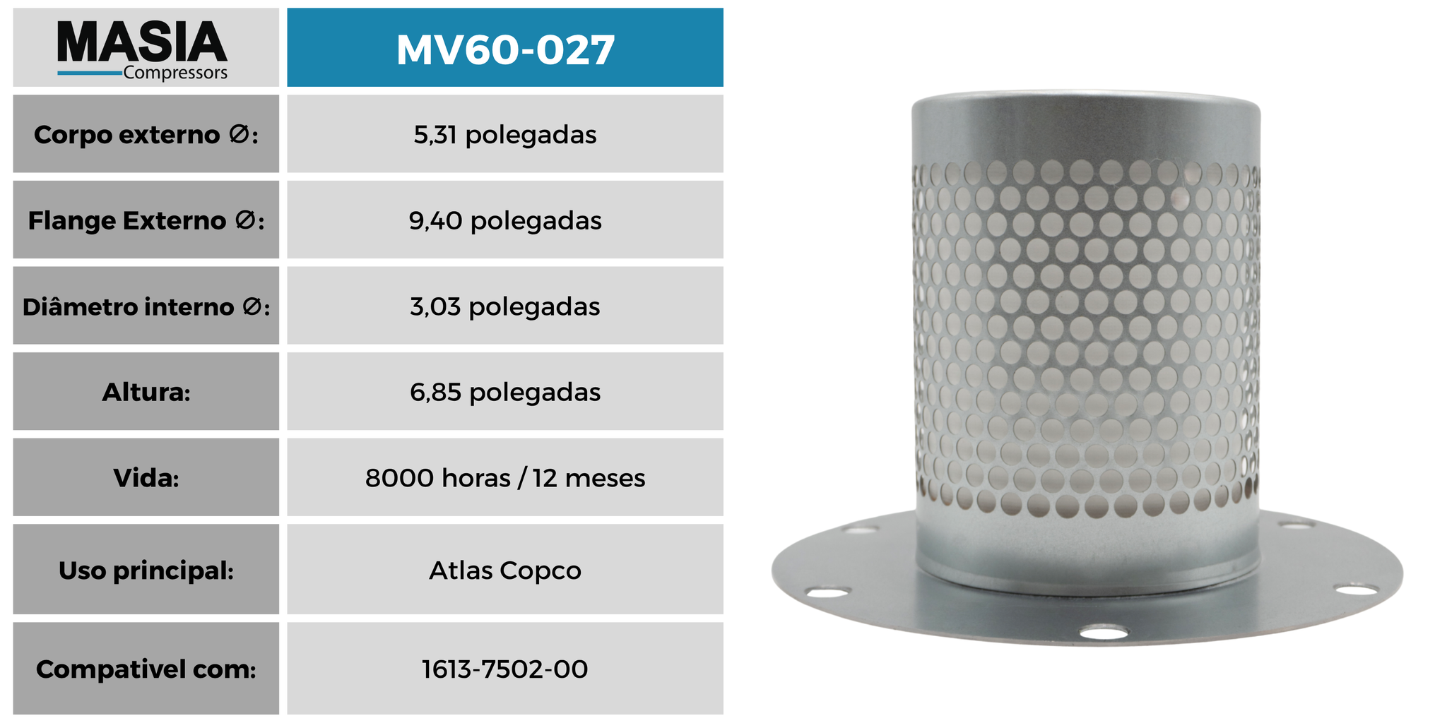 S138D0033 Filtro Separador Compativel con United Air Filter