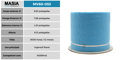 42545368 Separador de Ár/Oleo Compativel con Ingersoll Rand